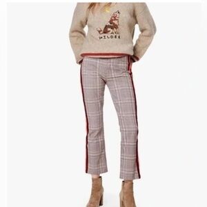 Mother Insider Plaid Tuxedo Stripe Pants.